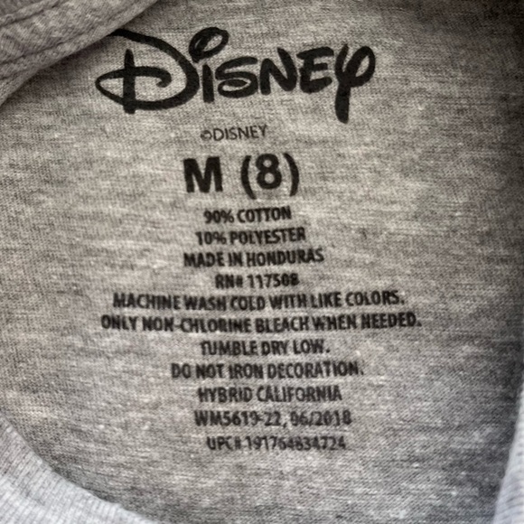 disney casual Red Mickey Mouse gray T-shirt Girls M (8) - Picture 7 of 9